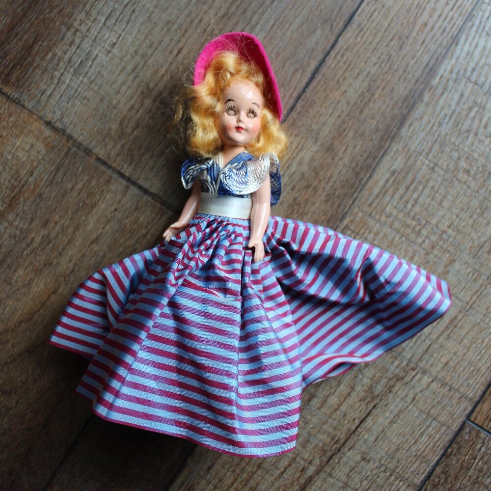 Vintage 6" A Little Darling Doll w/ Sleepy Eyes Strawberry Blonde Hair